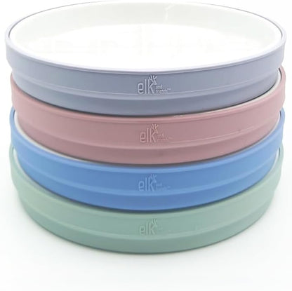Elk and Friends porcelain plates 4 pack front view
