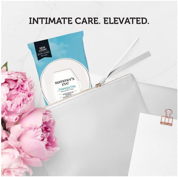Summer's Eve dermatologist tested fragrance free wipes ingredients label.