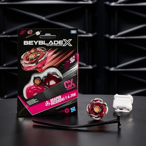 Beyblade X Reaper Incendio top side profile in motion
