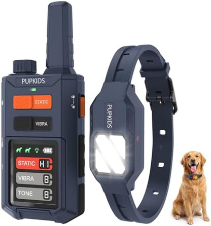 Long range rechargeable electronic collar receiver attached to a durable black strap