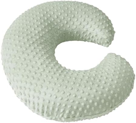 Omys sage green nursing pillow detailed view of zipper closure