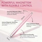 Using magnetic tool over gel polish for 3D effect