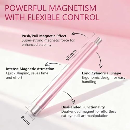 Using magnetic tool over gel polish for 3D effect
