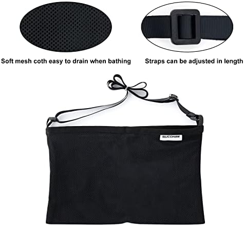 SUCONBE post-mastectomy shower bag with adjustable neck strap showing water-friendly design for safe patient bathing.