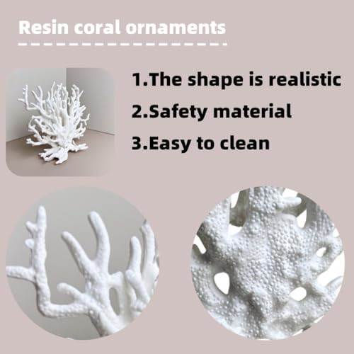 SwandTanpand white coral decor serving as an aquarium cave hideout for small betta fish inside a ten-gallon tank.