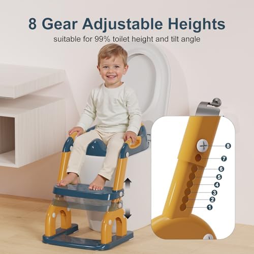 Bonbay navy blue potty training seat with splash guard for boys and girls