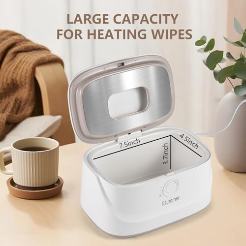 Gzummer wipe warmer operating at night with soft light