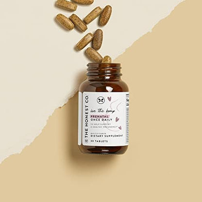 The Honest Company prenatal vitamin label and supplement facts