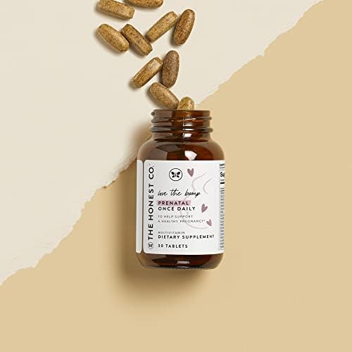 The Honest Company prenatal vitamin label and supplement facts