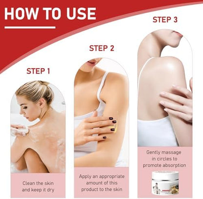 Antibacterial herbal body care cream texture shot demonstrating the non greasy formula