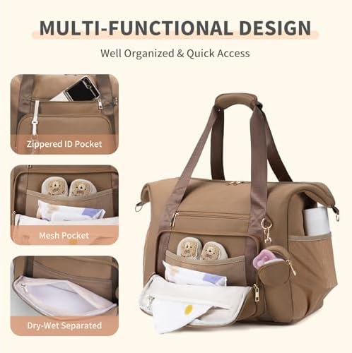 Cei-Cei large diaper bag shown with included changing pad