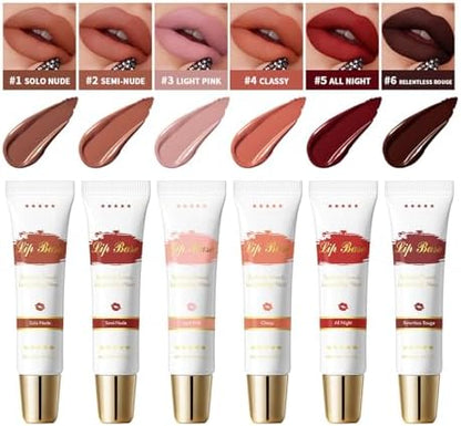 Swizhuda lip base velvet texture application close up