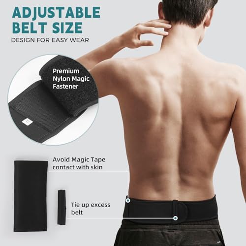 Discreet black ostomy belt by Fanwer with hidden bottom zipper closure detailed close up