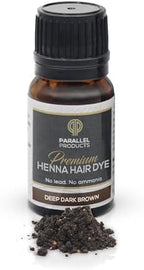 Instructional view of the henna kit showing the compact bottle and mixing dish setup