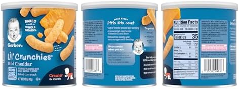 Gerber Lil' Crunchies assortment of six flavored canisters