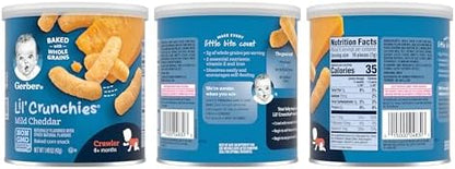 Gerber Lil' Crunchies assortment of six flavored canisters