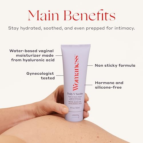 Womaness hyaluronic acid vaginal moisturizer gel for hormone free intimate care.