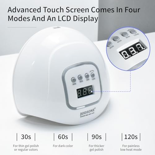 Jodsone nail dryer showing the LCD digital timer display