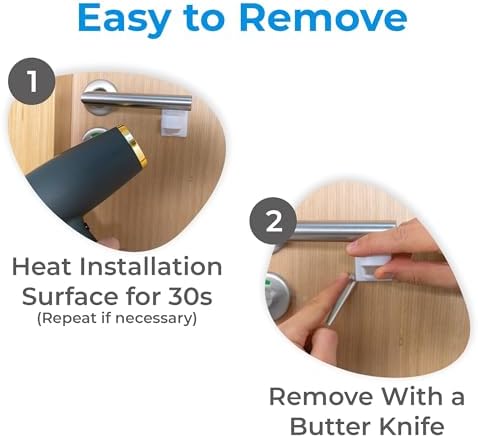 Detailed view of 3M adhesive backing on HomeBrella lock