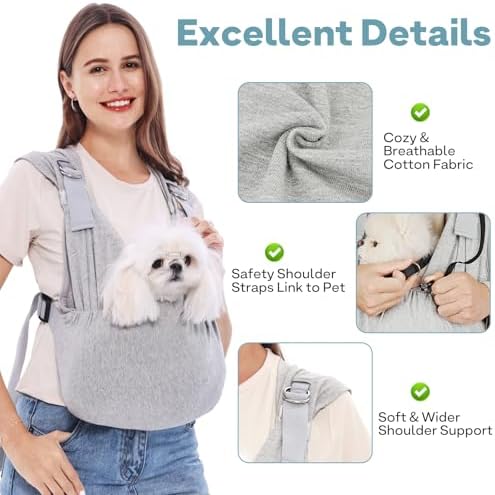 Close up of the premium breathable cotton fabric on the Supet carrier.