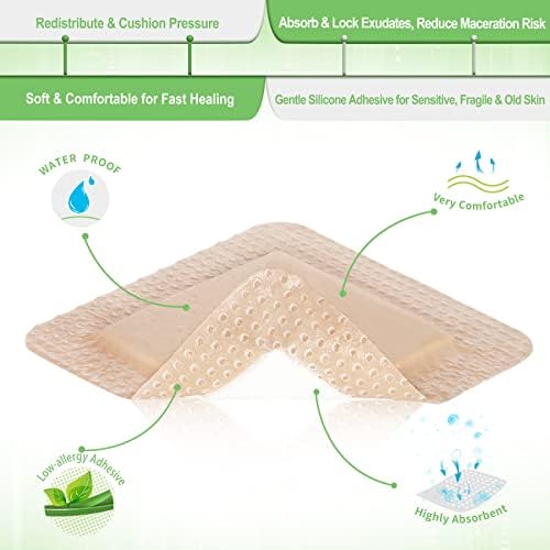 NeuHeils absorbent sterile dressing package contents showing individual sterile pouches