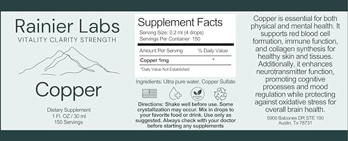 WellnessOne vegan liquid copper trace mineral supplement