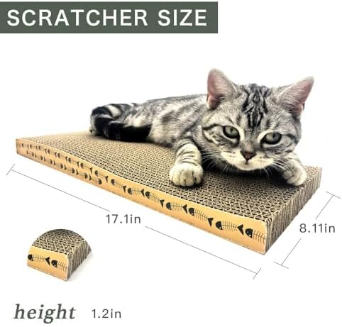 Mecool cat scratching board set with natural catnip packs