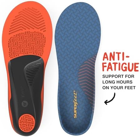 Full length view of Superfeet orthotic inserts for men and women professional use.