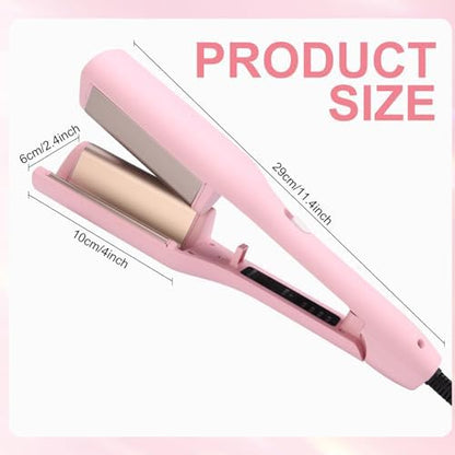 Aimery ionic french wave hair tool displaying safety lock feature.