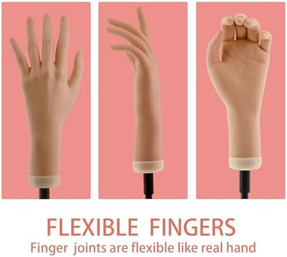 Ace practice hand secured to desk with stand bracket