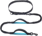 Iyoshop black hands free dog leash with waist belt