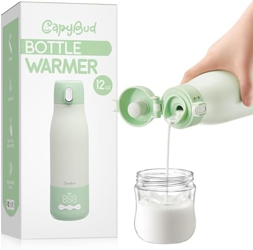 CapyBud portable bottle warmer front view digital display
