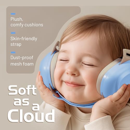 Adjustable headband detail on Ezarc baby ear muffs