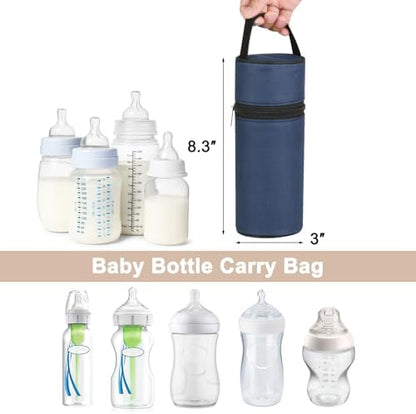 Side view of Beautyflier travel carrier bag for baby bottles