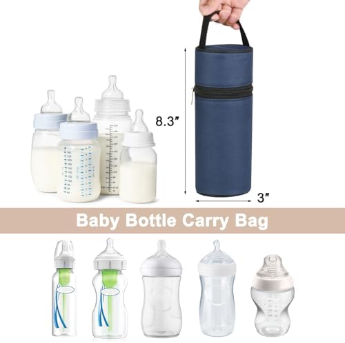 Side view of Beautyflier travel carrier bag for baby bottles