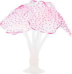 VOCOSTE pink fluorescent artificial coral aquarium decoration with suction cup base