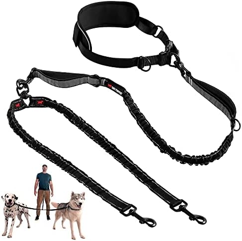 Close up of Tuff Pupper shock absorbing bungee leash sections