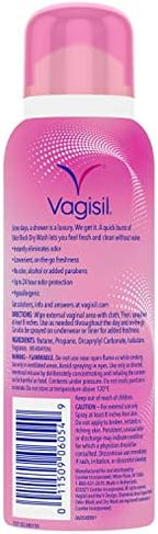 Vagisil Odor Block technology demonstration on bottle label