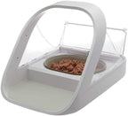 Multi pet household electronic food dispenser preventing food stealing and maintaining diet regimen