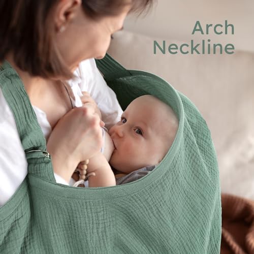 Yoofoss nursing cover used as a breathable car seat canopy
