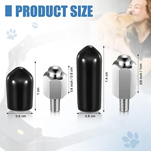 Short and long metal replacement prongs for shock collars