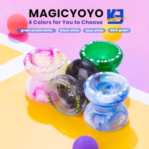 Magicyoyo K3 Aurora-p yoyo with included 12 strings and storage bag