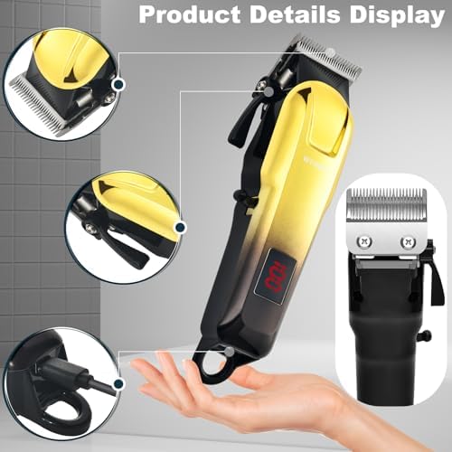 Dabetechts professional clippers showing complete hair cutting and beard trimming accessories