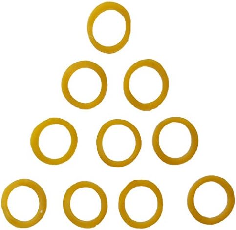 Pet Show bulk rubber bands shown next to a measurement scale