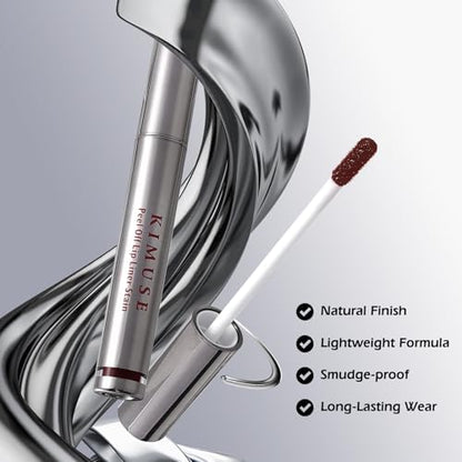 KIMUSE Peel Off Lip Liner Stain, Long Lasting Lip Tint Stain Peel Off, Waterproof, Transfer-Proof, Highly Pigmented Color Peel Off Lip Stain Liner, Matte Finish - Image 4