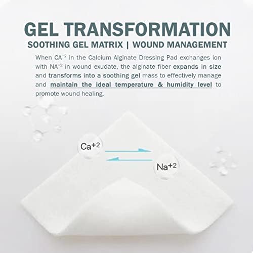 EVERLIT non stick sterile dressing pad demonstrating how the calcium alginate gel matrix protects sensitive skin wounds.