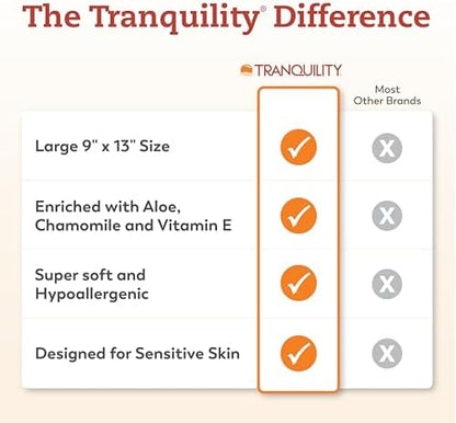Tranquility adult size wipes 56 count bag packaging