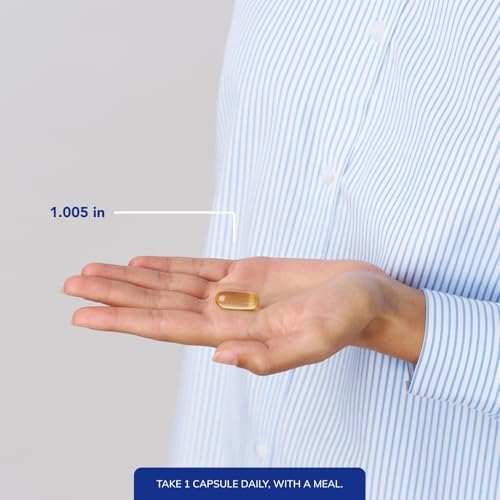 Pure Encapsulations ONE Omega capsule size comparison and amber bottle packaging details.