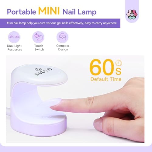 Saviland UV LED nail dryer packaging and complete portable kit accessories.