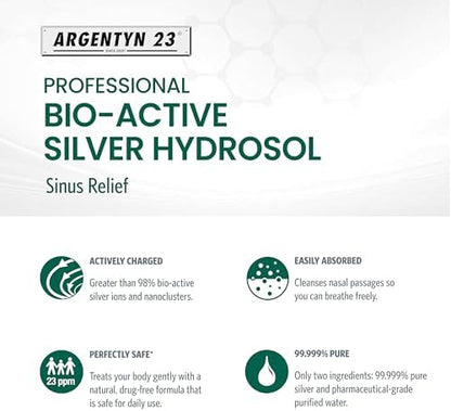 Argentyn 23 Sinus Relief spray nozzle mechanism for fine mist application